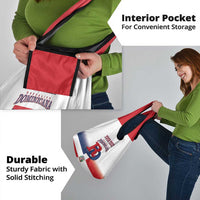 Custom Dominican Republic 2025 Baseball Grocery Bag Go Champions Flag Style
