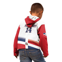 Custom Dominican Republic 2025 Baseball Kid Hoodie Go Champions Flag Style