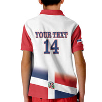 Custom Dominican Republic 2025 Baseball Kid Polo Shirt Go Champions Flag Style