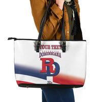 Custom Dominican Republic 2025 Baseball Leather Tote Bag Go Champions Flag Style