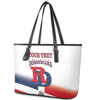 Custom Dominican Republic 2025 Baseball Leather Tote Bag Go Champions Flag Style