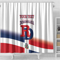 Custom Dominican Republic 2025 Baseball Shower Curtain Go Champions Flag Style