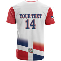 Custom Dominican Republic 2025 Baseball T Shirt Go Champions Flag Style