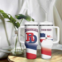 Custom Dominican Republic 2025 Baseball Tumbler With Handle Go Champions Flag Style