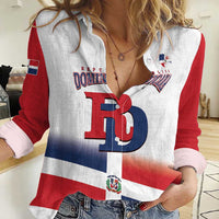 Custom Dominican Republic 2025 Baseball Women Casual Shirt Go Champions Flag Style - Wonder Print Shop