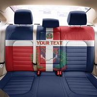 Custom Dominican Republic Football Back Car Seat Cover Go Champions Flag Style