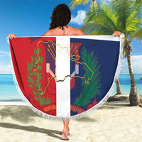 Custom Dominican Republic Football Beach Blanket Go Champions Flag Style