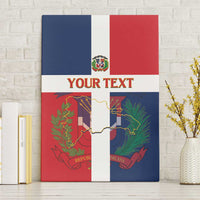 Custom Dominican Republic Football Canvas Wall Art Go Champions Flag Style