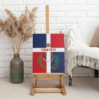 Custom Dominican Republic Football Canvas Wall Art Go Champions Flag Style