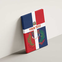 Custom Dominican Republic Football Canvas Wall Art Go Champions Flag Style