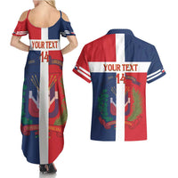 Custom Dominican Republic Football Couples Matching Summer Maxi Dress and Hawaiian Shirt Go Champions Flag Style