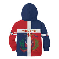 Custom Dominican Republic Football Kid Hoodie Go Champions Flag Style