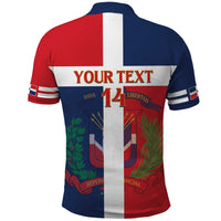 Custom Dominican Republic Football Polo Shirt Go Champions Flag Style