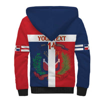 Custom Dominican Republic Football Sherpa Hoodie Go Champions Flag Style