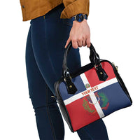 Custom Dominican Republic Football Shoulder Handbag Go Champions Flag Style