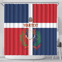 Custom Dominican Republic Football Shower Curtain Go Champions Flag Style