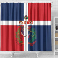 Custom Dominican Republic Football Shower Curtain Go Champions Flag Style