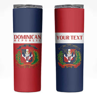 Custom Dominican Republic Football Skinny Tumbler Go Champions Flag Style