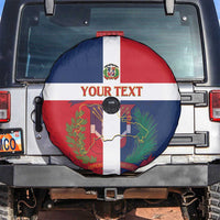 Custom Dominican Republic Football Spare Tire Cover Go Champions Flag Style
