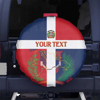 Custom Dominican Republic Football Spare Tire Cover Go Champions Flag Style