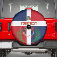 Custom Dominican Republic Football Spare Tire Cover Go Champions Flag Style