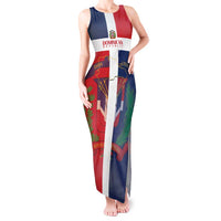 Custom Dominican Republic Football Tank Maxi Dress Go Champions Flag Style