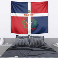 Custom Dominican Republic Football Tapestry Go Champions Flag Style