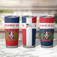 Custom Dominican Republic Football Tumbler Cup Go Champions Flag Style