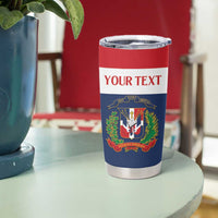 Custom Dominican Republic Football Tumbler Cup Go Champions Flag Style