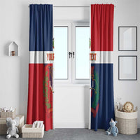 Custom Dominican Republic Football Window Curtain Go Champions Flag Style - Wonder Print Shop