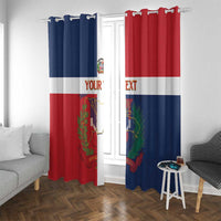 Custom Dominican Republic Football Window Curtain Go Champions Flag Style - Wonder Print Shop
