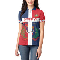 Custom Dominican Republic Football Women Polo Shirt Go Champions Flag Style - Wonder Print Shop