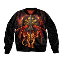 Cymru Am Byth Wales Darts Bomber Jacket Go Welsh Flame Style
