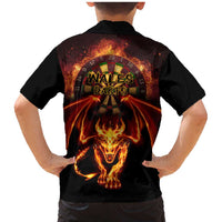 Cymru Am Byth Wales Darts Family Matching Mermaid Dress and Hawaiian Shirt Go Welsh Flame Style