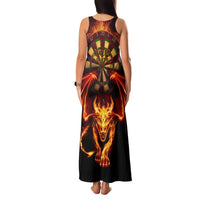 Cymru Am Byth Wales Darts Family Matching Tank Maxi Dress and Hawaiian Shirt Go Welsh Flame Style