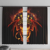 Cymru Am Byth Wales Darts Window Curtain Go Welsh Flame Style - Wonder Print Shop