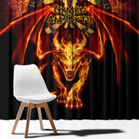Cymru Am Byth Wales Darts Window Curtain Go Welsh Flame Style - Wonder Print Shop