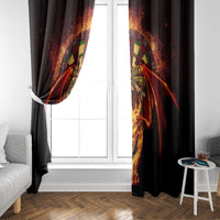 Cymru Am Byth Wales Darts Window Curtain Go Welsh Flame Style - Wonder Print Shop