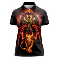 Cymru Am Byth Wales Darts Women Polo Shirt Go Welsh Flame Style - Wonder Print Shop