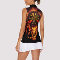 Cymru Am Byth Wales Darts Women Sleeveless Polo Shirt Go Welsh Flame Style - Wonder Print Shop