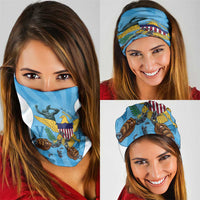 US Virgin Islands Neck Gaiter Emancipation Proud Freedom Statue