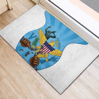 US Virgin Islands Rubber Doormat Emancipation Proud Freedom Statue