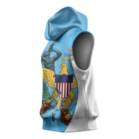 US Virgin Islands Sleeveless Hoodie Emancipation Proud Freedom Statue