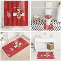 Switzerland Football Custom Bathroom Set Go Nati Swiss Alps Grunge Style
