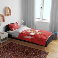 Switzerland Football Custom Bedding Set Go Nati Swiss Alps Grunge Style