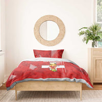 Switzerland Football Custom Bedding Set Go Nati Swiss Alps Grunge Style