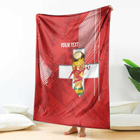 Switzerland Football Custom Blanket Go Nati Swiss Alps Grunge Style