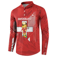 Switzerland Football Custom Button Sweatshirt Go Nati Swiss Alps Grunge Style