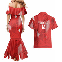 Switzerland Football Custom Couples Matching Mermaid Dress and Hawaiian Shirt Go Nati Swiss Alps Grunge Style