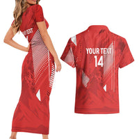 Switzerland Football Custom Couples Matching Short Sleeve Bodycon Dress and Hawaiian Shirt Go Nati Swiss Alps Grunge Style